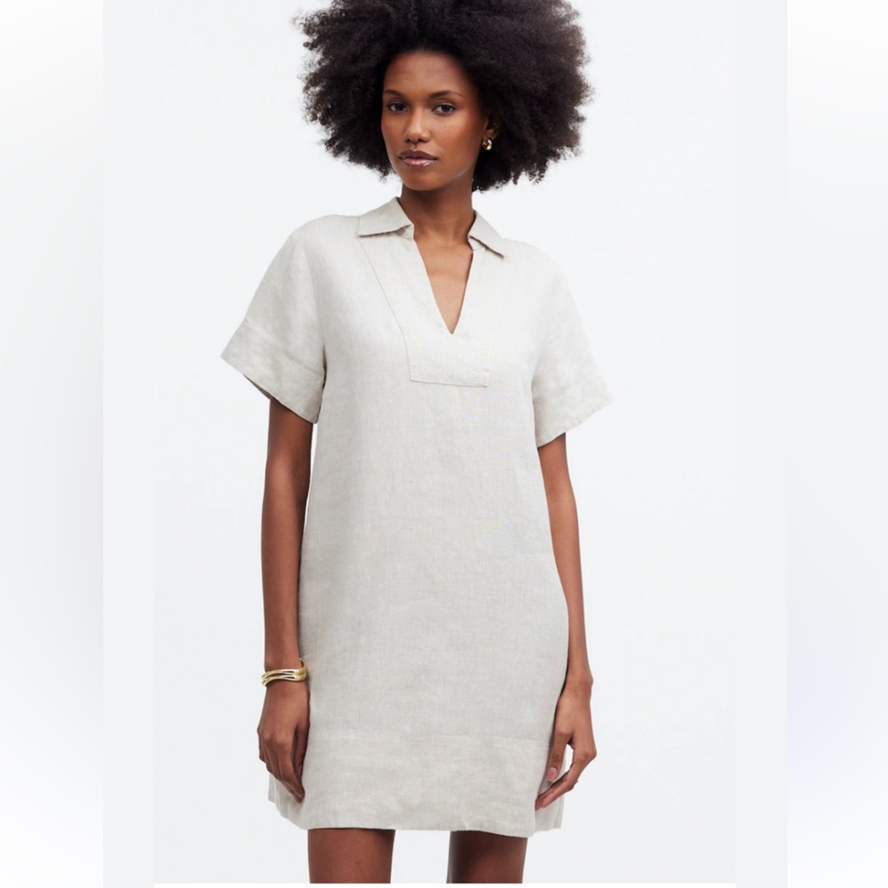 Madewell linen shift dress, large